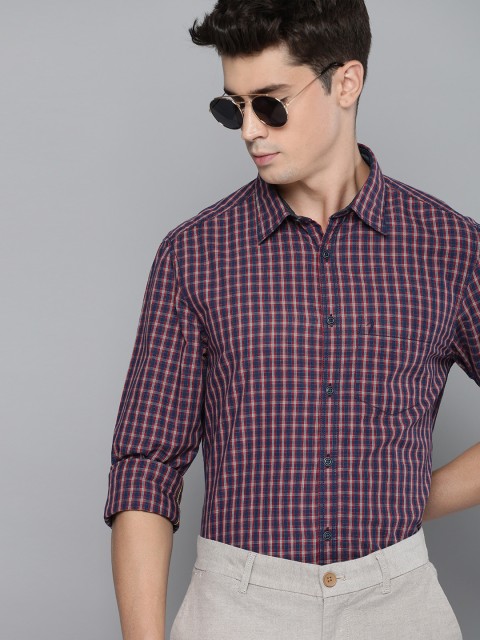 

Indian Terrain Men Red & Blue Chiseled Fit Checked Shirt
