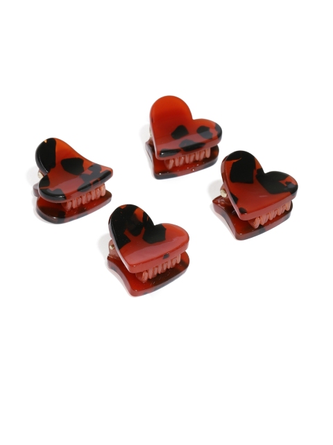 

Accessorize Women Set Of 4 Red & Black Claw Clips