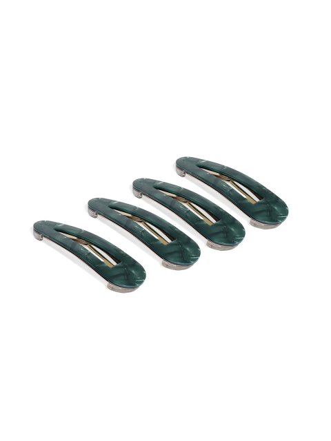 

Accessorize Set of 4 Khaki Green Tic Tac Hair Clips
