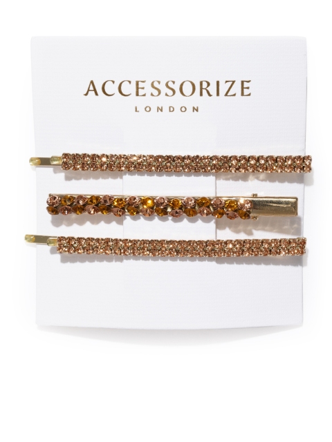 

Accessorize Set of 3 Gold-Toned Embellished Hair Accessory Set