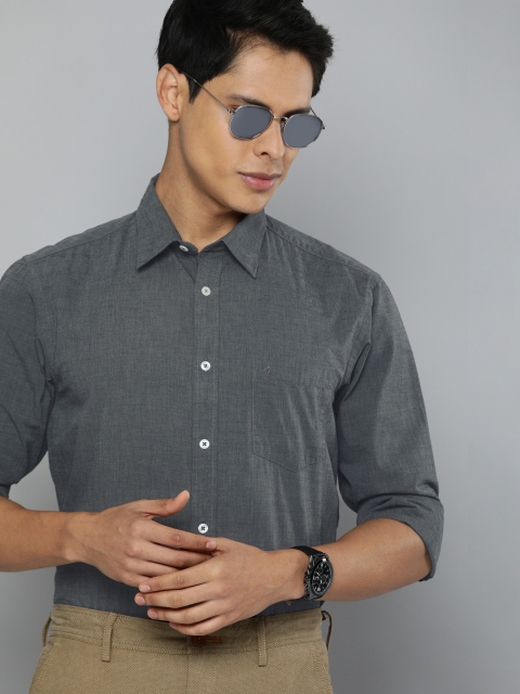 

Indian Terrain Men Charcoal Formal Shirt