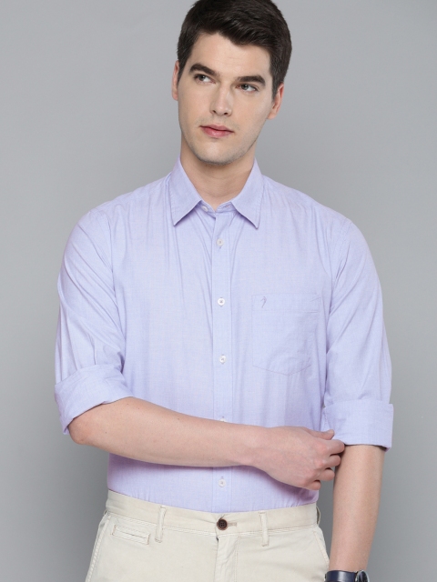 

Indian Terrain Men Blue Slim Fit Solid Casual Shirt