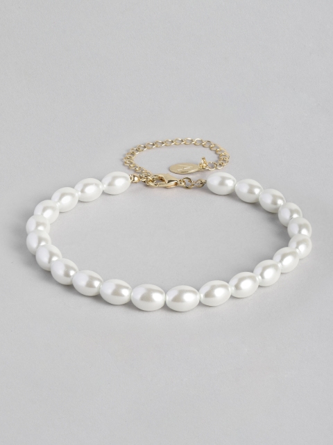 

Accessorize White Beaded Pearly Anklet