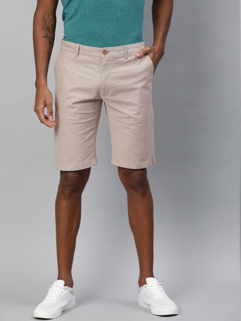 

Indian Terrain Men Beige Solid Slim Fit Chino Shorts