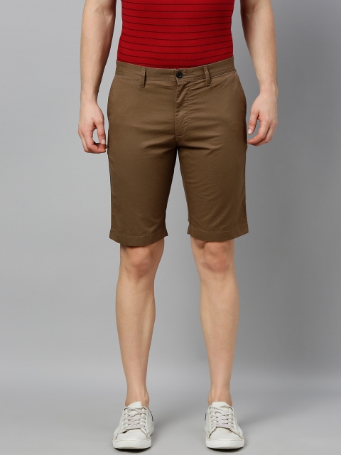 

Indian Terrain Men Brown Printed Slim Fit Chino Shorts