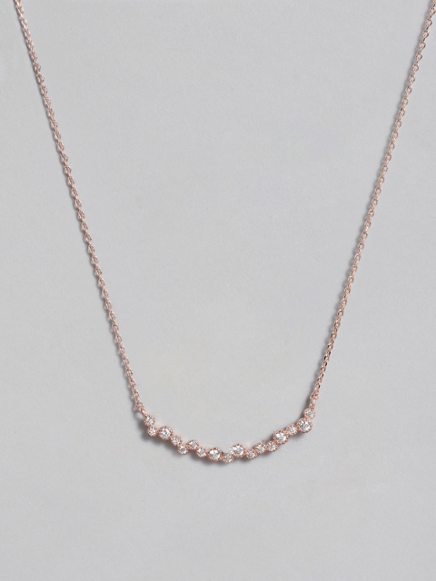 

Accessorize Rose Gold-Plated CZ Studded Necklace