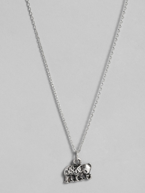 

Accessorize Women Silver Toned Elephant Pendant With Chain