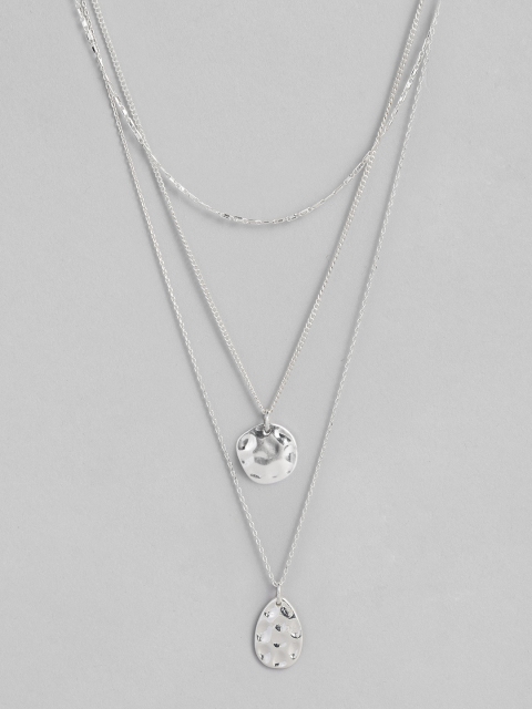 

Accessorize Silver-Toned Multi Layered Pendant With Chain