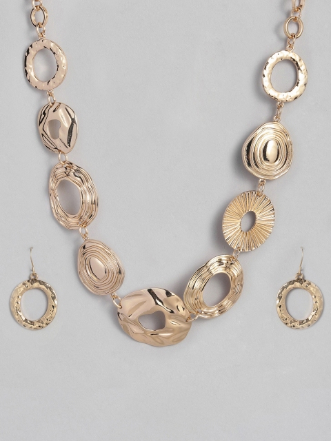 

Accessorize Gold-Toned Organic Shaped Jewellery Set