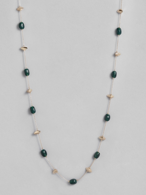 

Accessorize Green & Gold-Toned Long Necklace