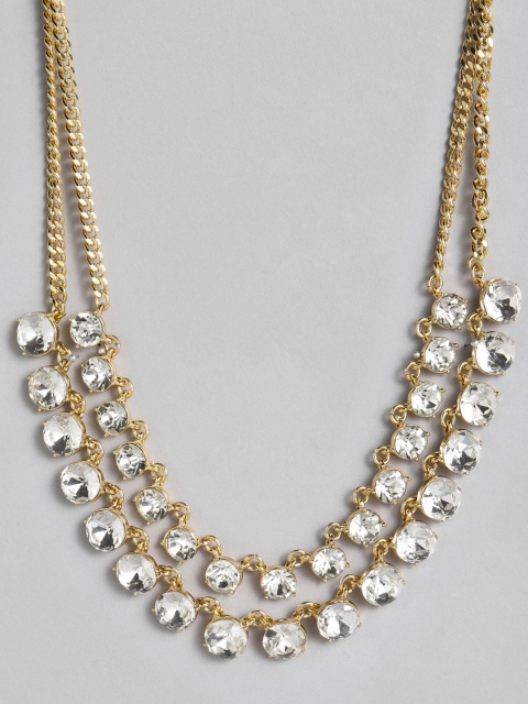

Accessorize Gold-Toned Stone Studded Layered Anna Statement Necklace