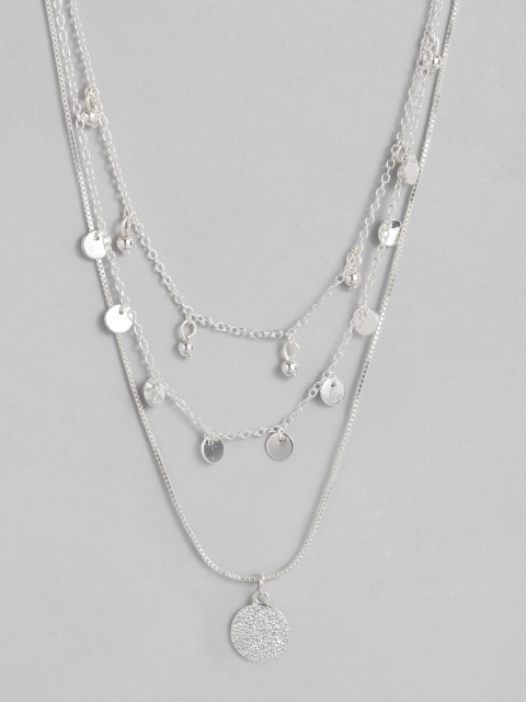 

Accessorize Silver-Toned Discy Multirow Layered Necklace