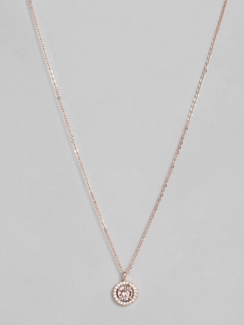 

Accessorize Rose Gold-Plated Swarovski Sparkle Pendant With Chain
