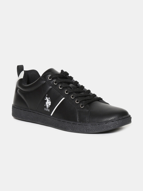 

U.S. Polo Assn. Men Black Solid Sneakers