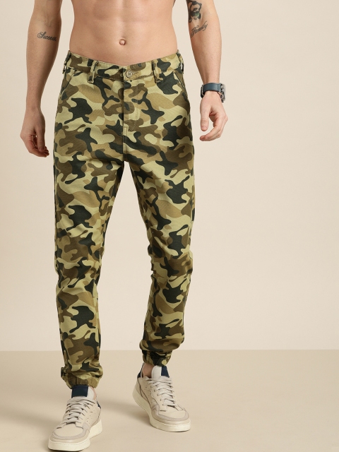 

Moda Rapido Men Beige & Brown Regular Fit Camouflage acPrinted Joggers