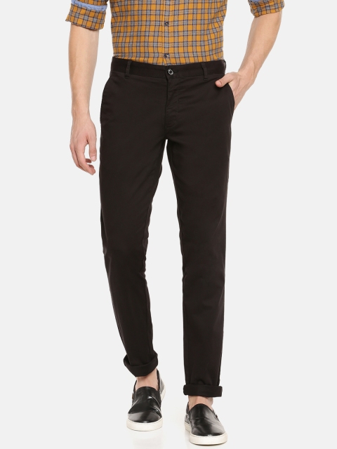 

Parx Men Black Tapered Fit Solid Chinos