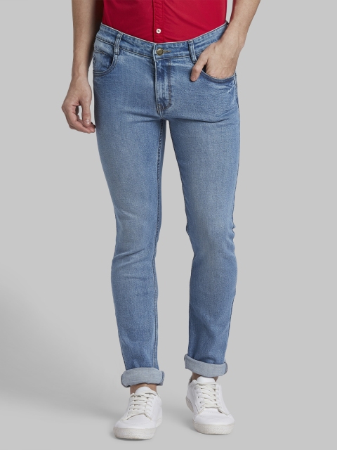 

Parx Men Blue Tapered Fit Mid-Rise Clean Look Stretchable Jeans