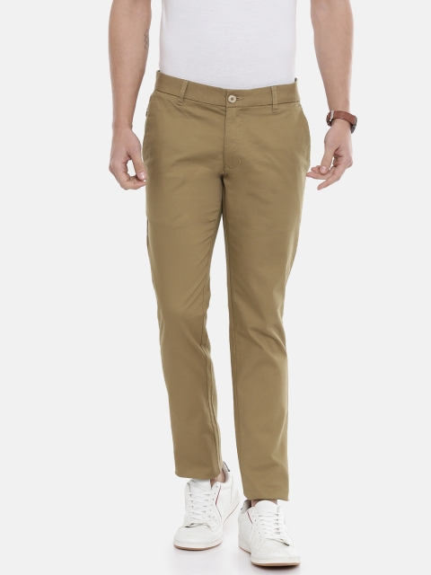 

Parx Men Khaki Solid Austin Super Slim Fit Regular Trousers