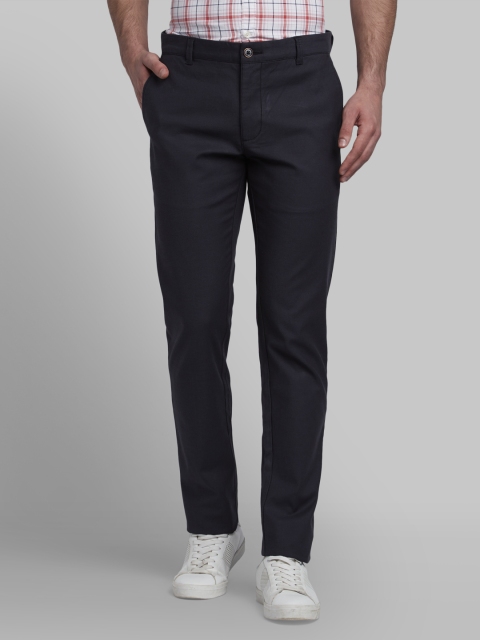 

Parx Men Charcoal Tapered Fit Solid Regular Trousers