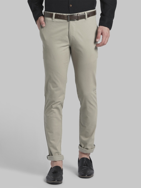 

Parx Men Grey Slim Fit Solid Regular Trousers