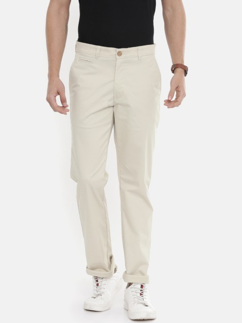 

Parx Men Off-White Arizona Slim Fit Solid Chinos