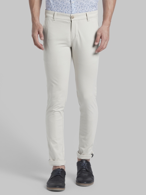 

Parx Men Beige Slim Fit Solid Regular Trousers