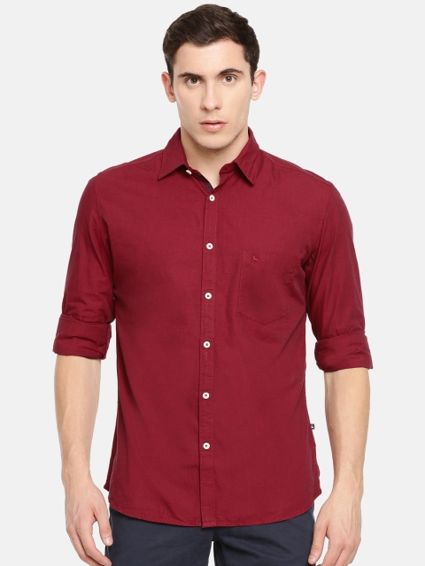

Parx Men Red Slim Fit Solid Casual Shirt