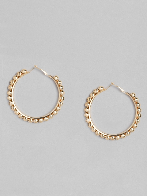 

justpeachy Gold-Plated Circular Hoop Earrings