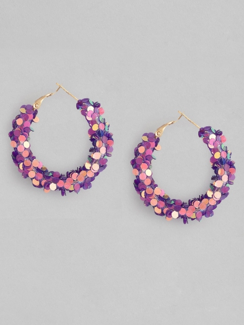 

justpeachy Purple Circular Hoop Earrings