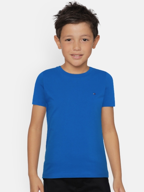 

Tommy Hilfiger Boys Blue Solid Round Neck T-shirt