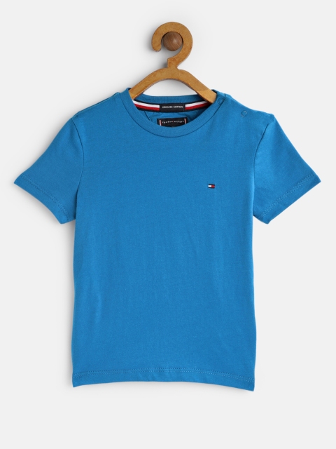 

Tommy Hilfiger Boys Blue Solid Round Neck T-shirt