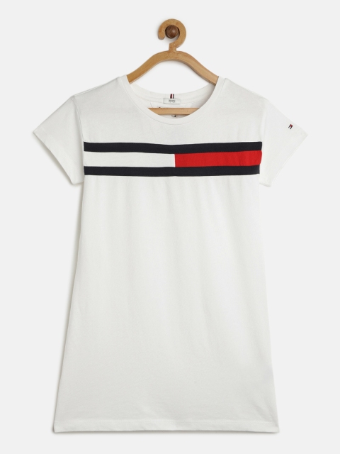 

Tommy Hilfiger Girls White & Red Striped T-shirt Dress