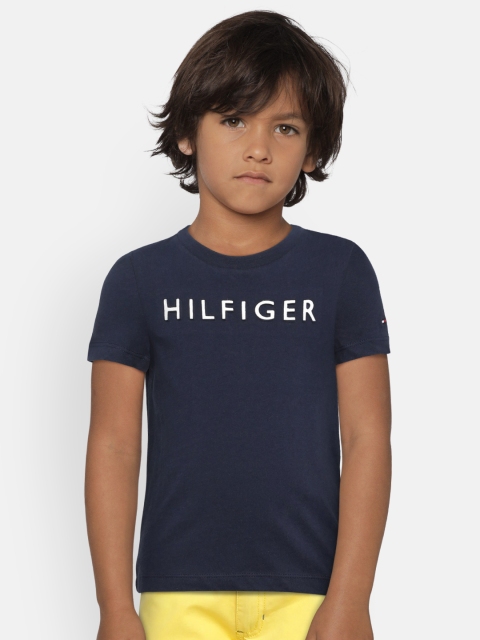 

Tommy Hilfiger Boys Navy Blue Printed Round Neck T-shirt