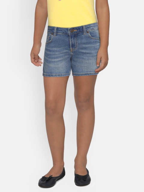 

Tommy Hilfiger Girls Blue Washed Regular Fit Denim Shorts