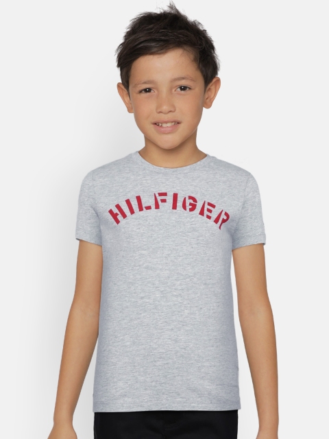 

Tommy Hilfiger Boys Grey & Red Printed Round Neck T-shirt