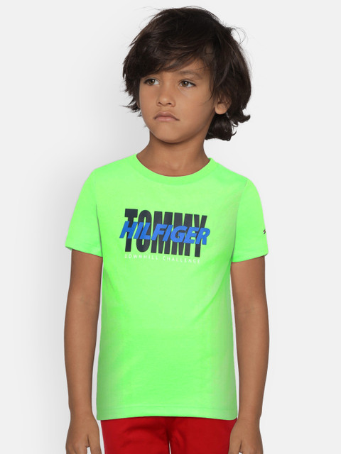 

Tommy Hilfiger Boys Green Printed Round Neck T-shirt