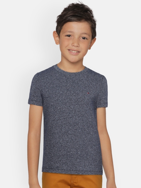

Tommy Hilfiger Boys Navy Blue Solid Round Neck T-shirt
