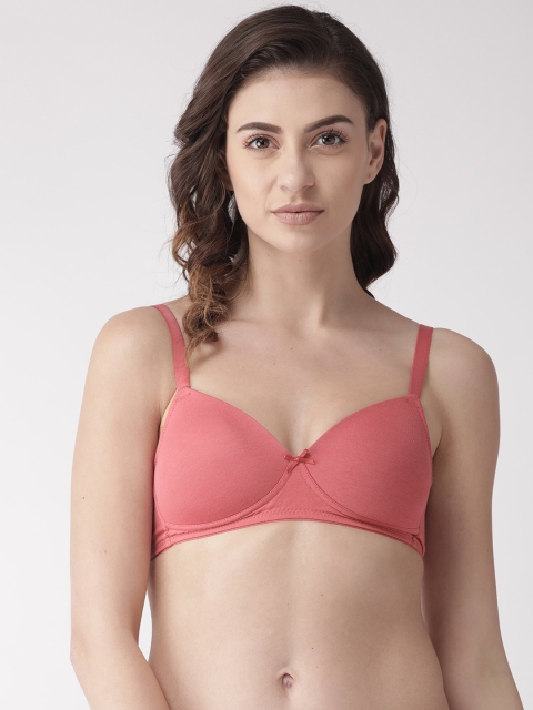 

Marks & Spencer Pink Solid Non-Wired Lightly Padded T-shirt Bra T333201X