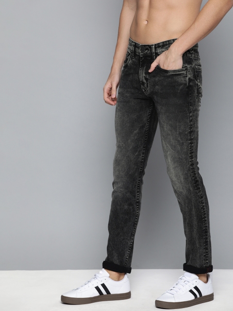 

HERE&NOW Men Grey Slim Fit Mid-Rise Clean Look Stretchable Jeans