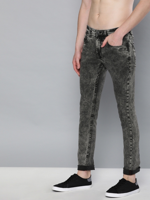 

HERE&NOW Men Grey Skinny Fit Low-Rise Clean Look Stretchable Jeans