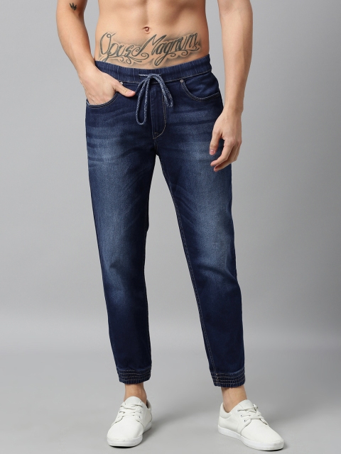 

HERE&NOW Men Blue Jogger Fit Mid-Rise Clean Look Stretchable Jeans