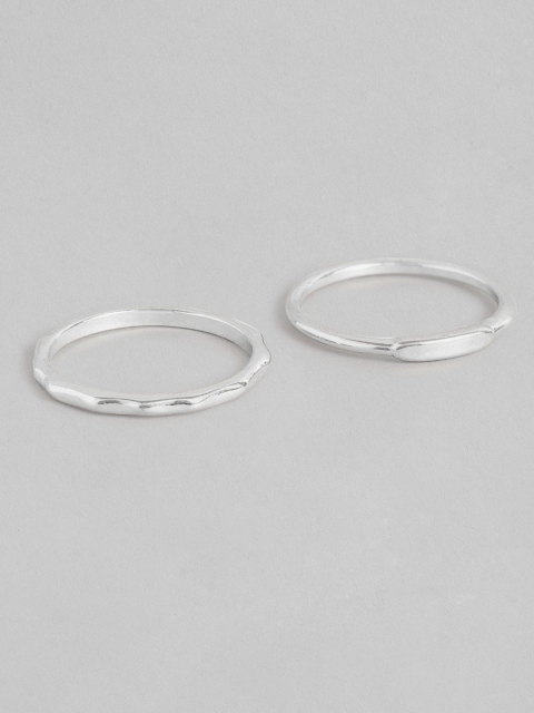 

Accessorize Silver-Toned Set Of 2 Basic Stacking Finger Rings