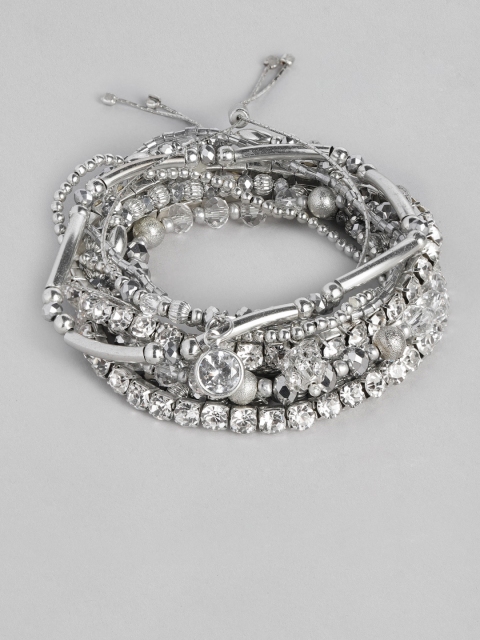 

Accessorize Set of 10 Silver-Toned Bracelets