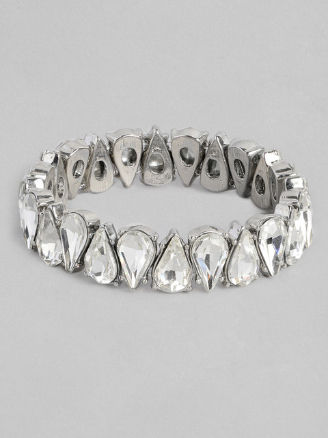 

Accessorize Silver-Toned Blingy Pear Stretch Elasticated Bracelet
