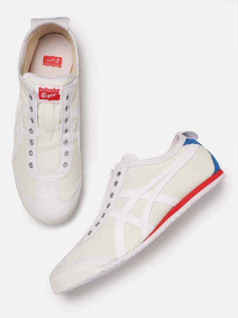 

Onitsuka Tiger Unisex White Mexico 66 Slip-On Sneakers