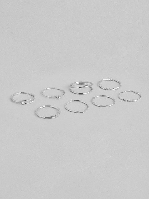 

Accessorize Silver-Toned Set of 8 Finger Rings
