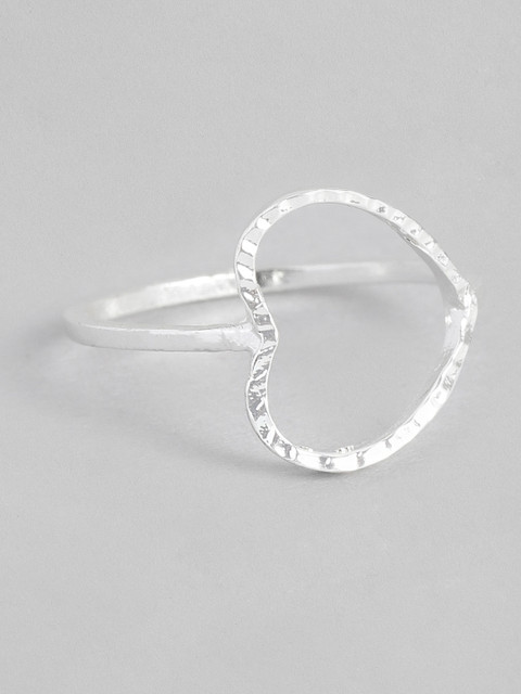 

Accessorize Women Silver-Toned Open Heart Finger Ring