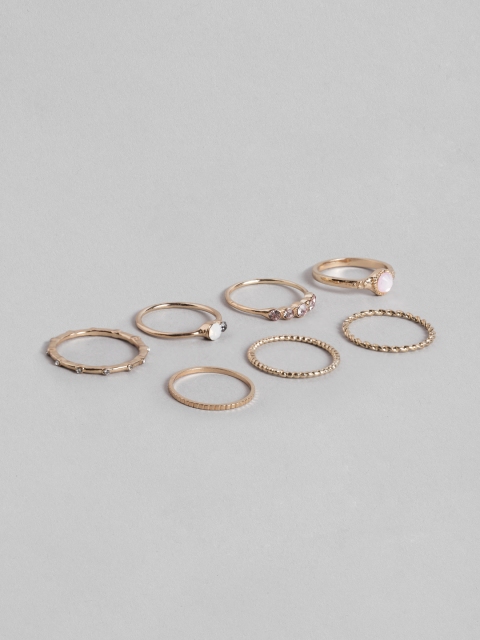 

Accessorize Women Set of 7 Gold-Toned Finger Rings