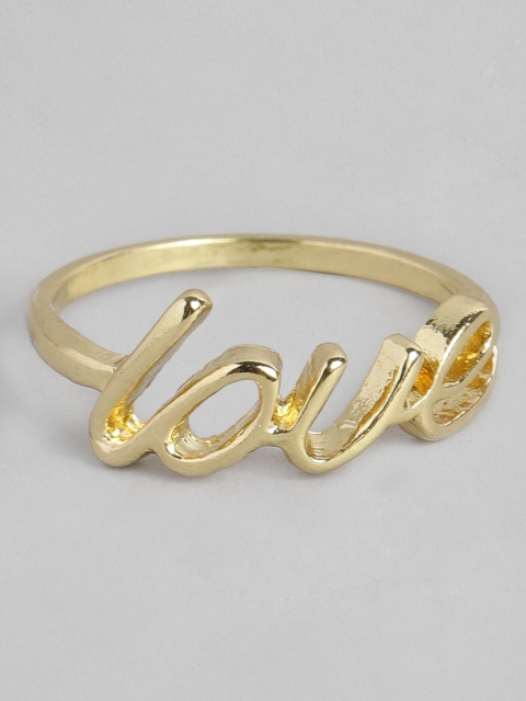

Accessorize Women Gold-Toned Love Design Finger Ring