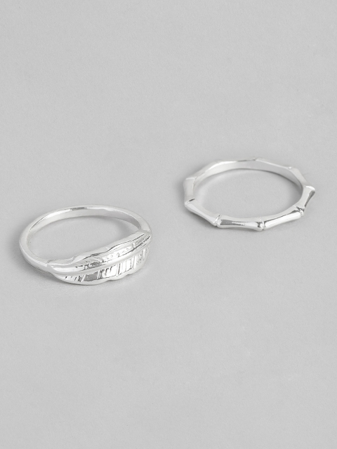 

Accessorize Women Set of 2 Silver-Toned Finger Rings